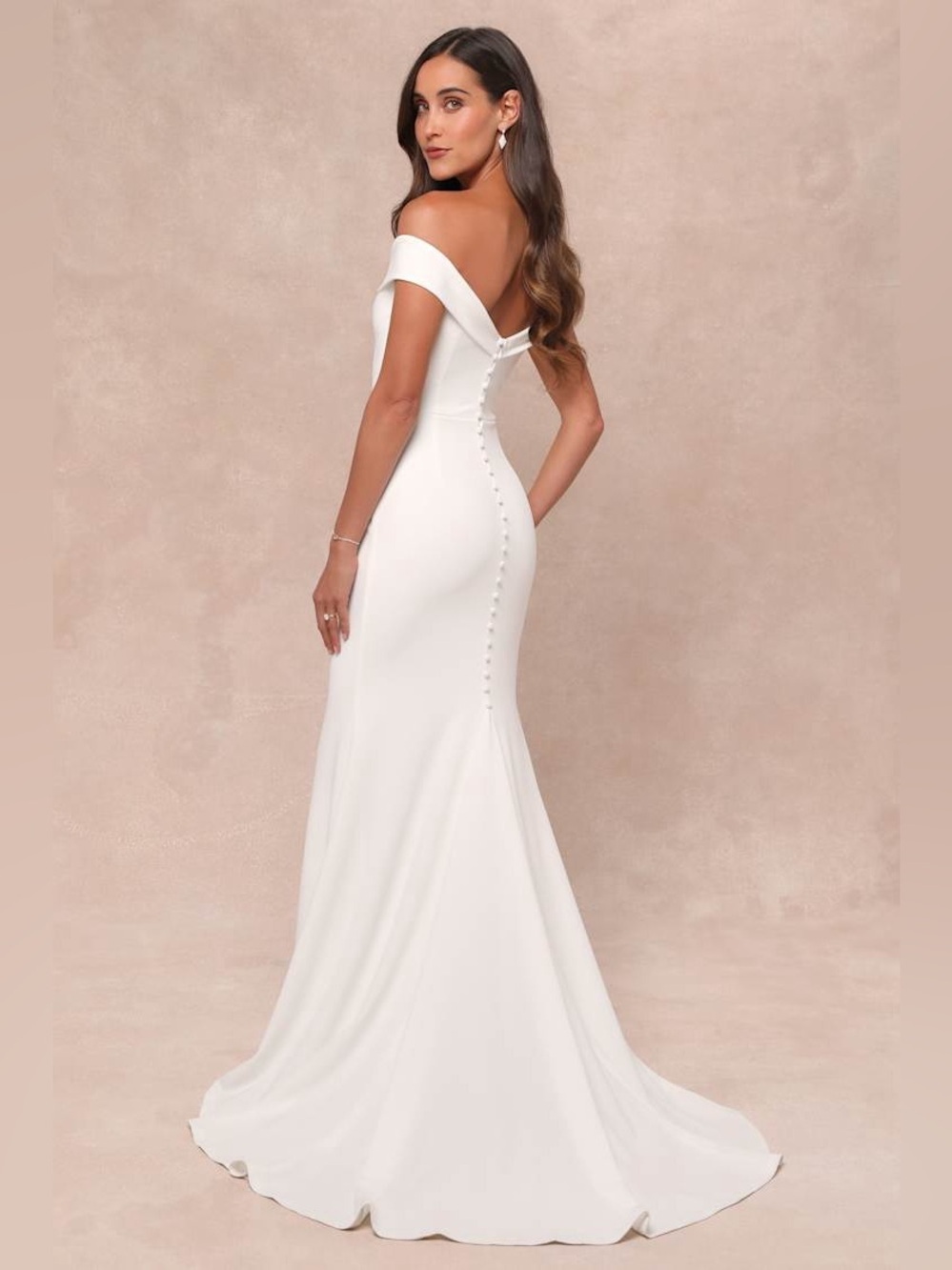 LULU'S Arienne White Off-the-Shoulder Mermaid Maxi Dress - Picture 4 of 7
